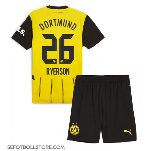 Borussia Dortmund Julian Ryerson #26 Replika babykläder Hemmaställ Barn 2024-25 Kortärmad (+ korta byxor)